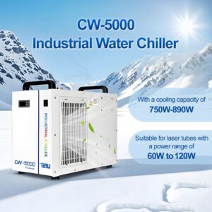 Alternative view of BlueTimes S&A CW5000 Industrial Water Chiller Cooler For 80W 100W CO2 Laser Tube